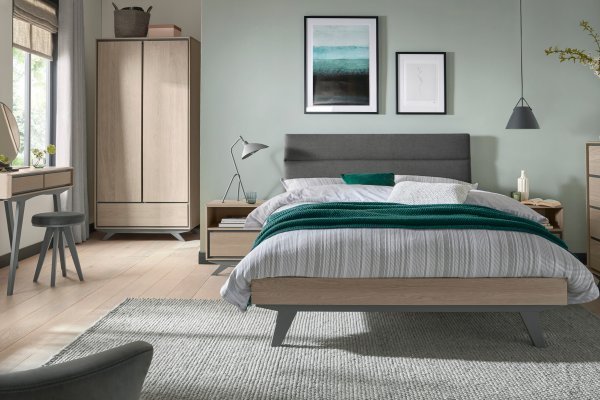 Bentley Designs Brunel Scandi Oak and Dark Grey Bedroom Furniture