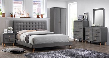 Artisan Grey Fabric Bedroom