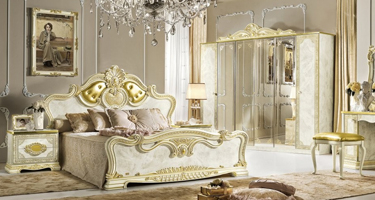 Camel Group Leonardo Ivory Finish Italian Bedroom