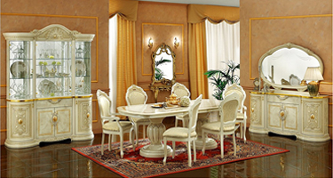 Camel Group Leonardo Ivory Finish Italian Dining Room