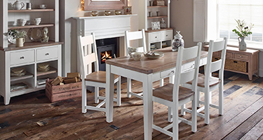 Besp Oak Chalked Oak and Pure White Dining Room