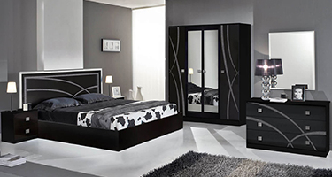 Dima Mobili Ambra Black Bedroom