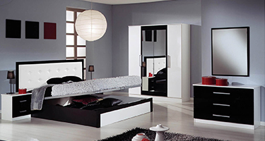 Dima Mobili Diamond Black and White Bedroom