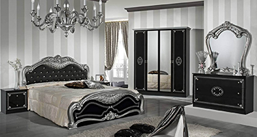 Dima Mobili Lucy Black and Silver Bedroom