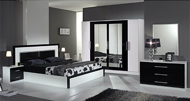 Dima Mobili Milano Black and White Bedroom