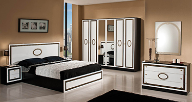 Dima Mobili Paris Black and White Bedroom
