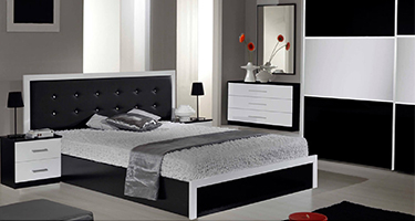 Dima Mobili Ruby Black and White Bedroom