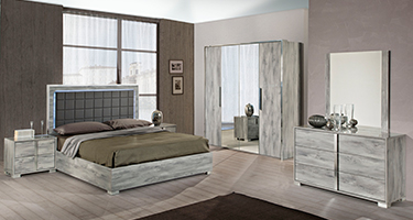 H2O Design Serena Light Grey Italian Bedroom