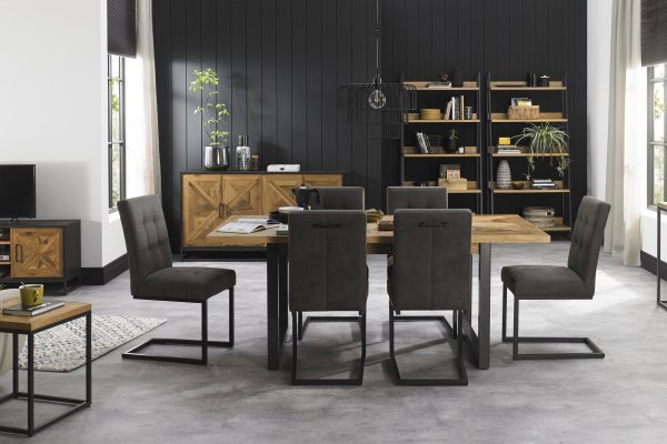 Bentley Designs Indus Rustic Oak Dining Room Furniture 