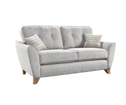 Lebus Ashley Fabric 3 Seater Sofa, White Fabric Sofas Uk