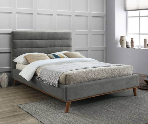 Time Living Novara Dark Grey Fabric Bed Frame| Furnituredirectuk.net