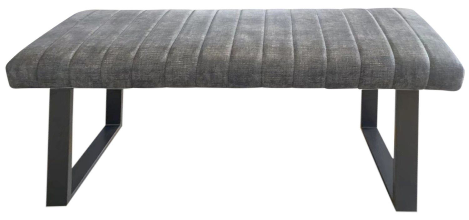Classic Furniture Fusion Grey Fabric Low Dining Bench