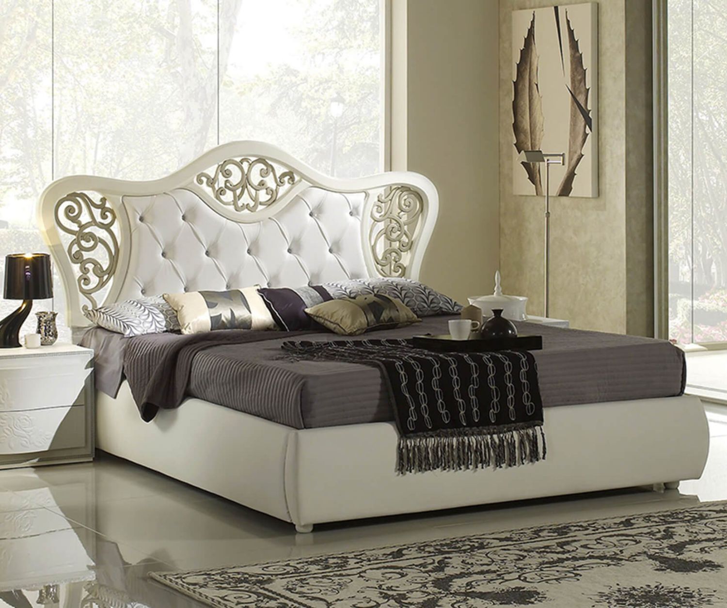 Tuttomobili Chanel Mary White Bed Frame