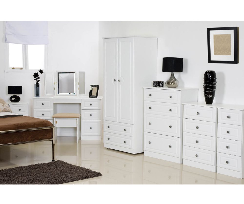 Welcome Furniture Pembroke Tall 2ft6in Plain Wardrobe with 2 Drawer