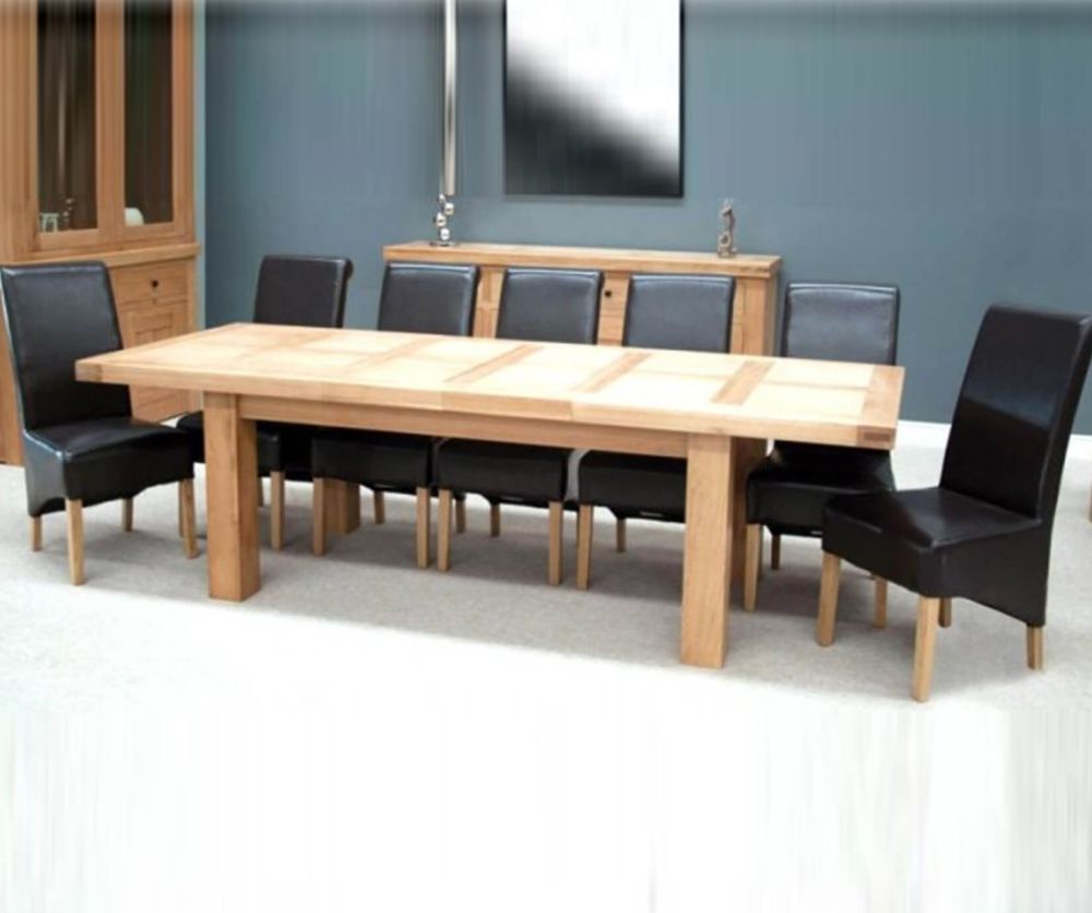 Homestyle GB Twin Panel Large Extending Table with 8 Richmond Chairs