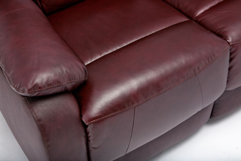 Palermo Wine Leather 3F+1R+1R Sofa Set