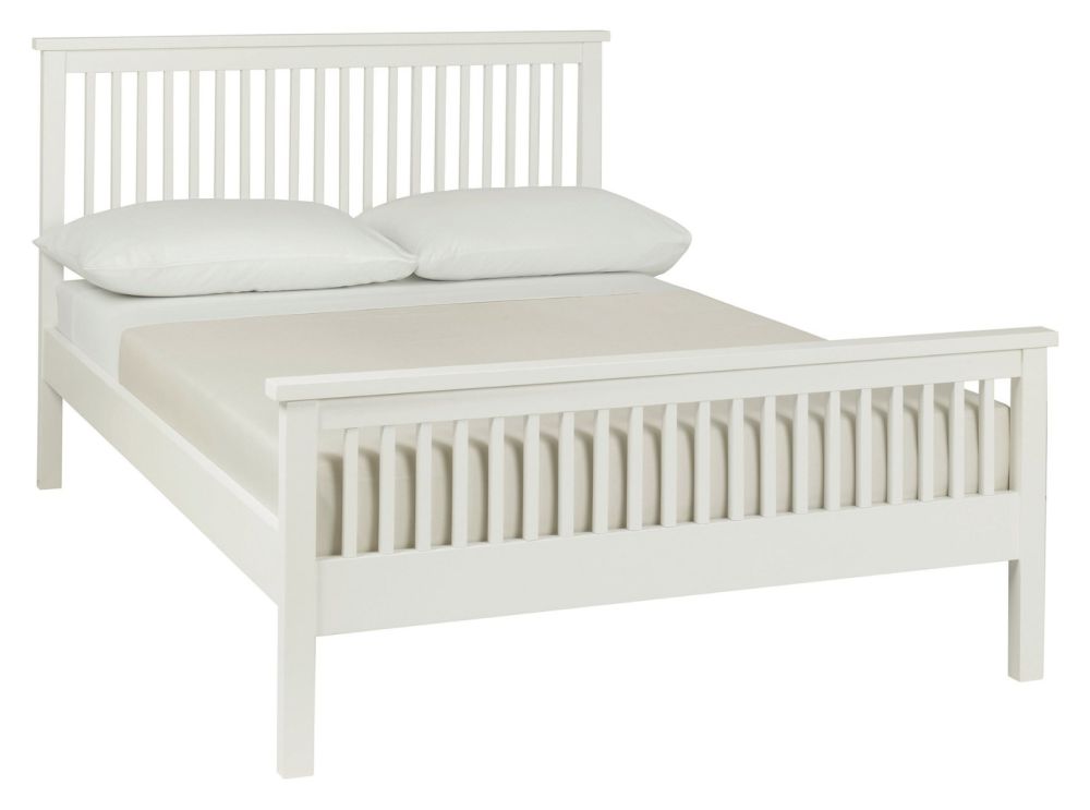 Bentley Designs Atlanta White High Footend Wooden Bed Frame only