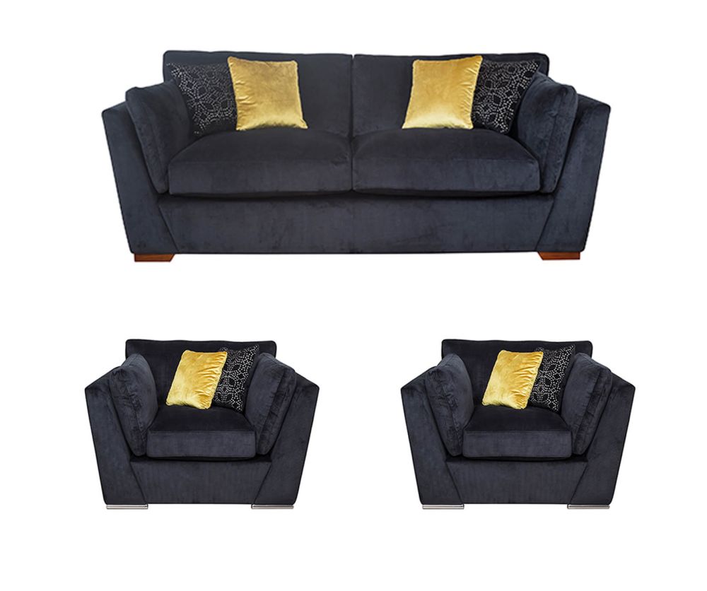 Buoyant Upholstery Phoenix Fabric 3+1+1 Sofa Set