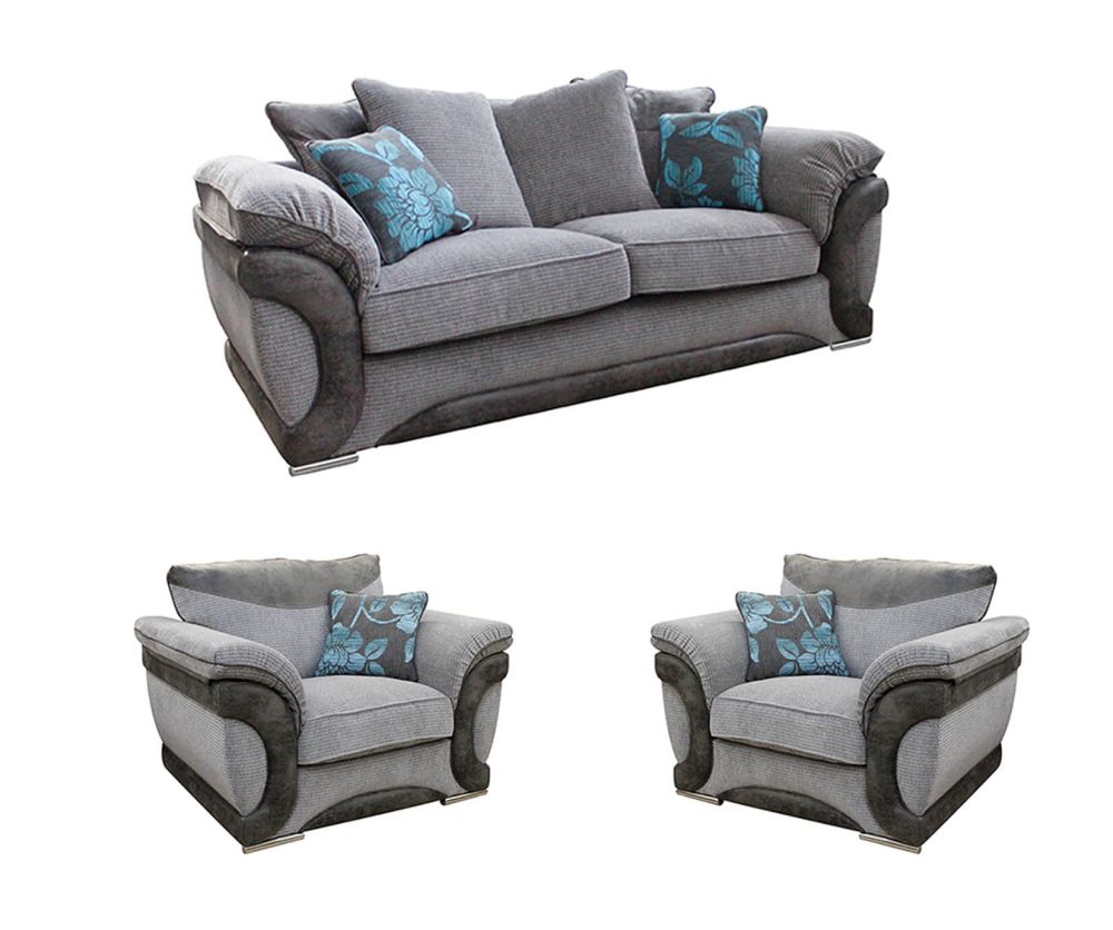 Buoyant Upholstery Omega 3+1+1 Fabric Sofa Set
