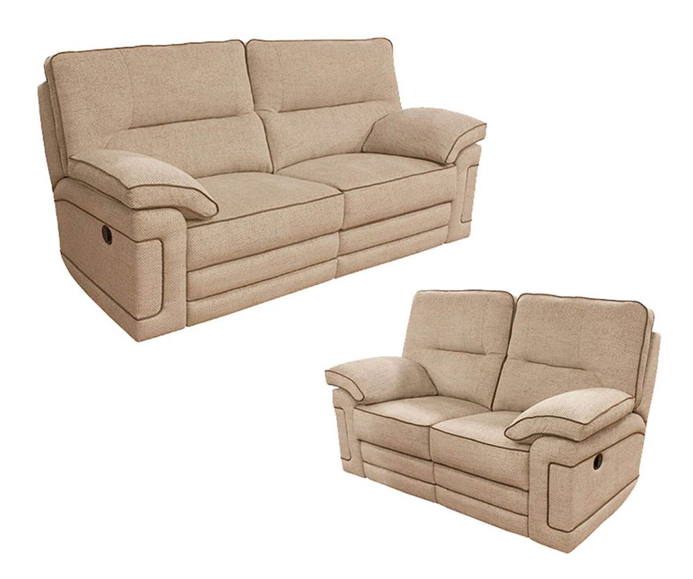Buoyant Upholstery Plaza Fabric Recliner 3+2 Sofa Set