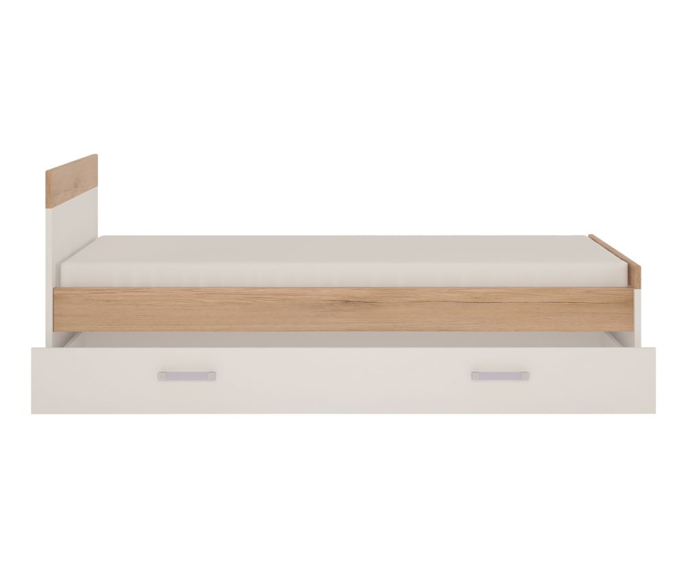 FTG 4Kids Single Bed with Under Drawer with Lilac Handles
