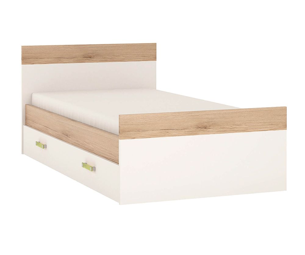 FTG 4Kids Single Bed with Under Drawer with Lemon Handles