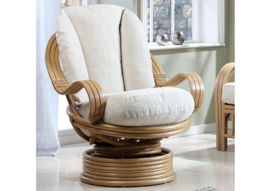 Desser Madrid Light Oak Laminated Swivel Rocker Chair