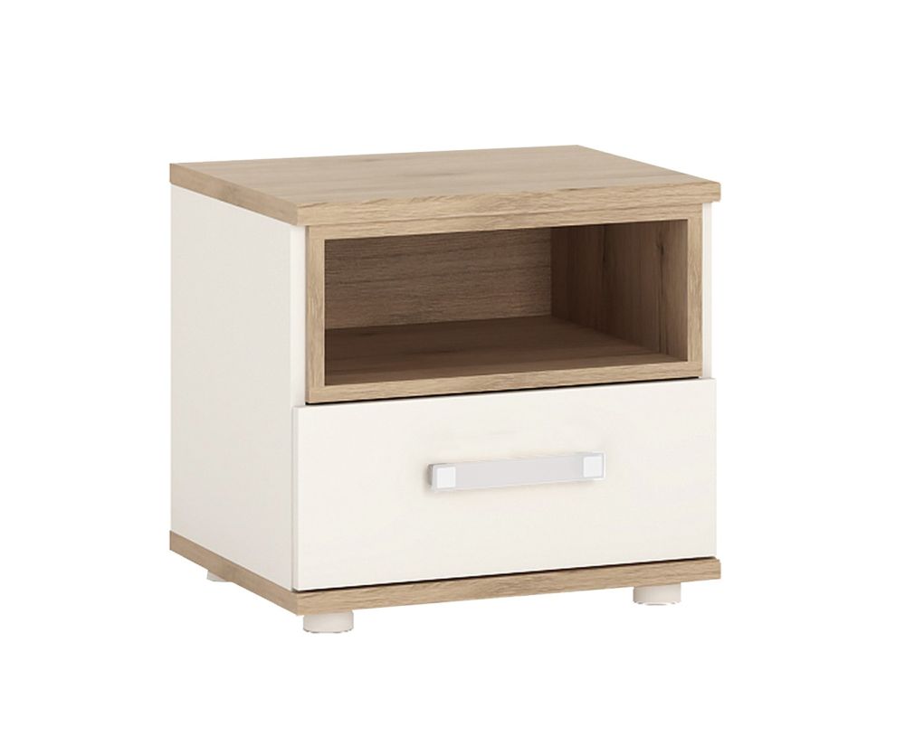 FTG 4Kids 1 Drawer Bedside Cabinet with Opalino Handles