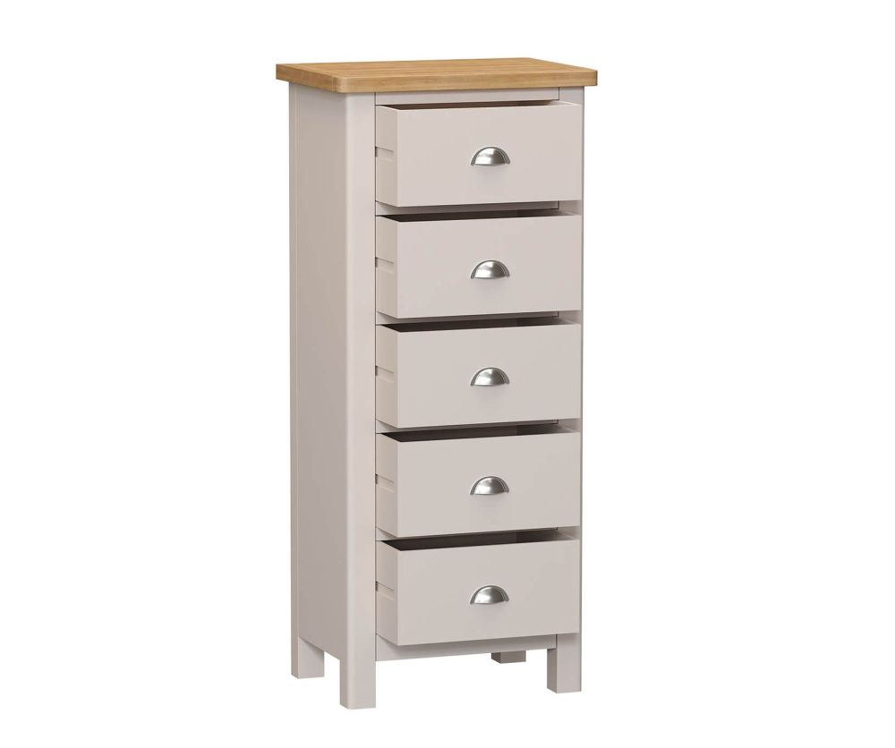 FD Essential Rochdale Painted 5 Drawer Narrow Chest
