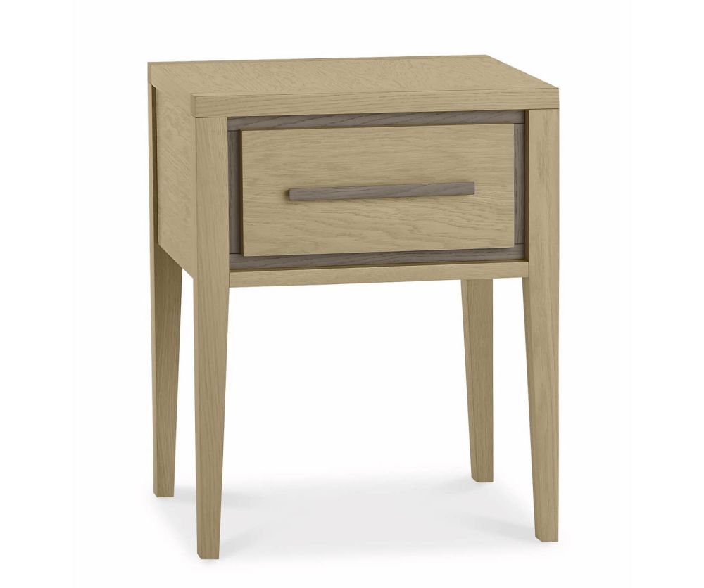 Bentley Designs Rimini Aged and Weathered Oak 1 Drawer Nightstand