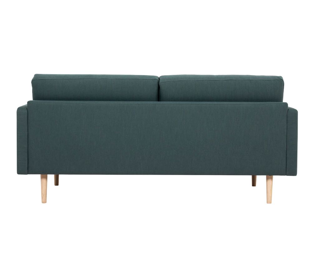 FTG Larvik Dark Green 2.5 Seater Sofa with Oak Legs