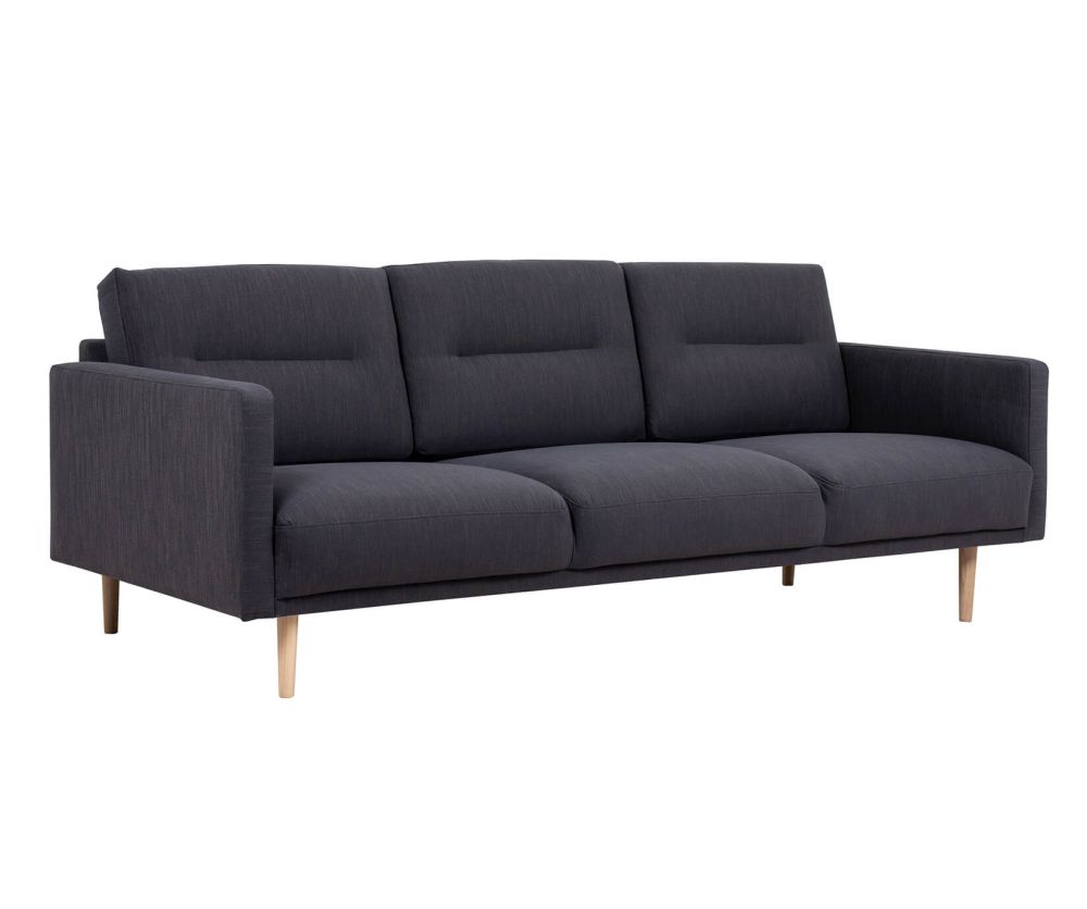FTG Larvik Antracit 3 Seater Sofa with Oak Legs