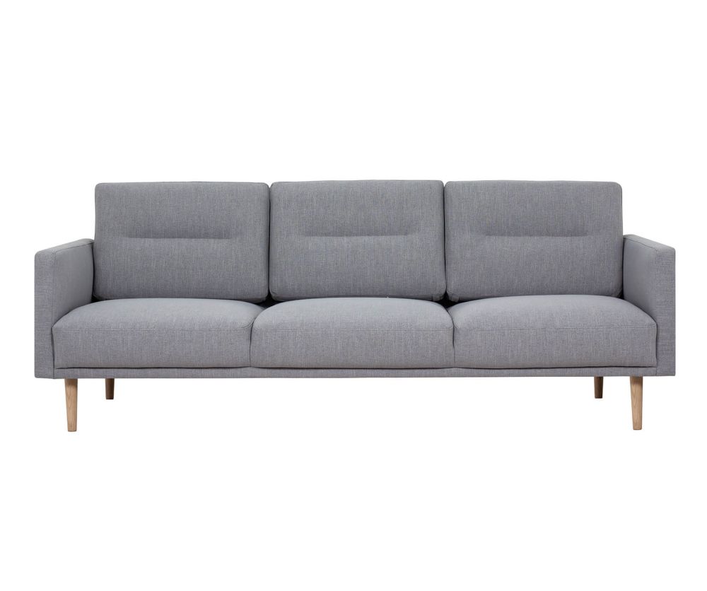 FTG Larvik Grey 3 Seater Sofa with Oak Legs