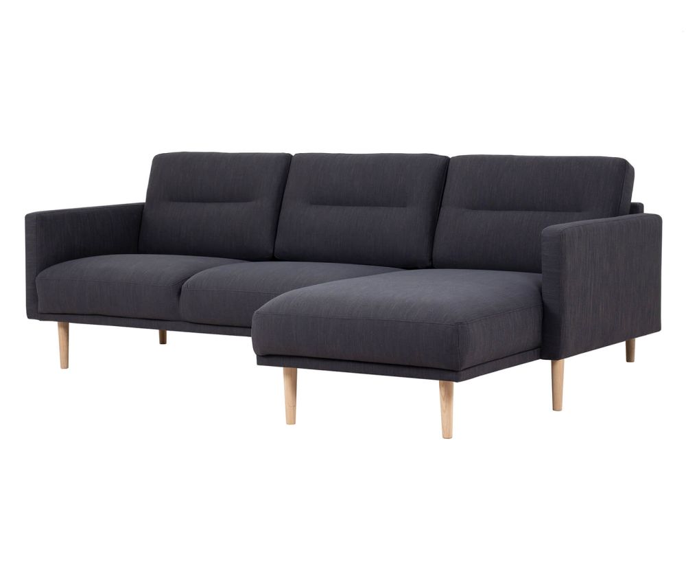 FTG Larvik Antracit Chaiselongue Sofa (RH) with Oak Legs