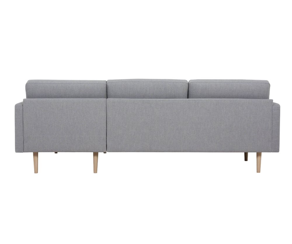 FTG Larvik Grey Chaiselongue Sofa (RH) with Oak Legs