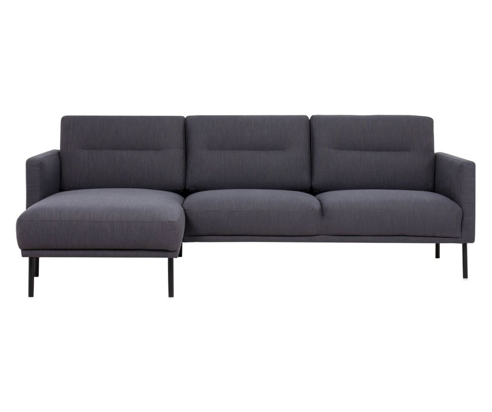 FTG Larvik Antracit Chaiselongue Sofa (LH) with Black Legs