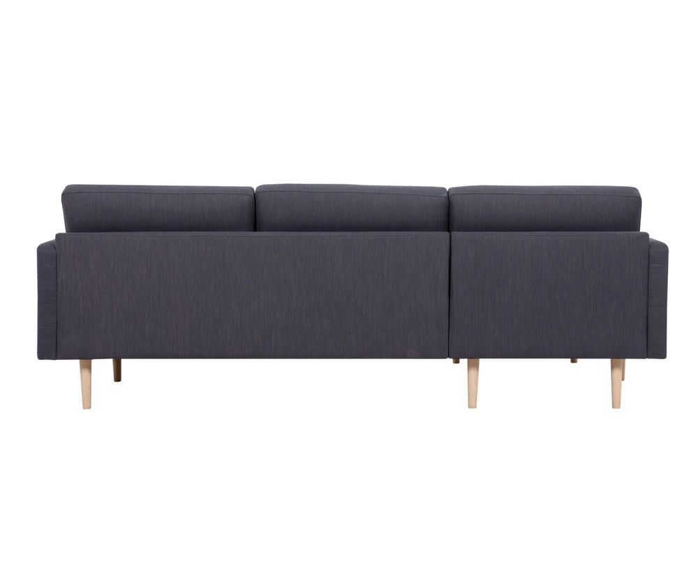 FTG Larvik Antracit Chaiselongue Sofa (LH) with Oak Legs
