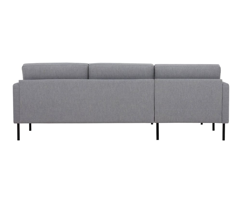 FTG Larvik Grey Chaiselongue Sofa (LH) with Black Legs