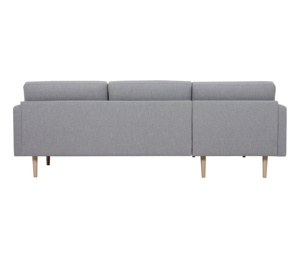FTG Larvik Grey Chaiselongue Sofa (LH) with Oak Legs