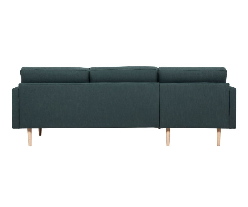 FTG Larvik Dark Green Chaiselongue Sofa (LH) with Oak Legs