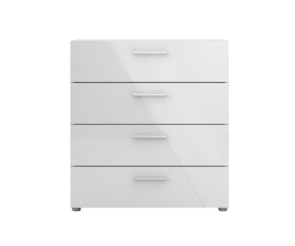 FTG Pepe Oak and White High Gloss 4 Drawer Chest