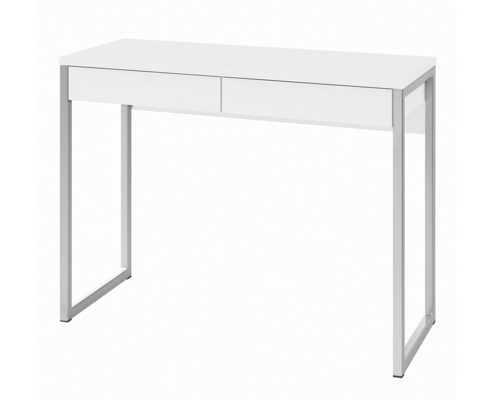 FTG Function Plus White High Gloss 2 Drawers Desk