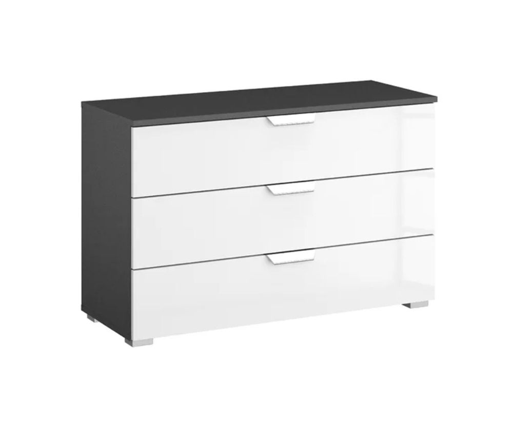 Rauch Aditio 3 Drawer Chest with Glass Basalt Front
