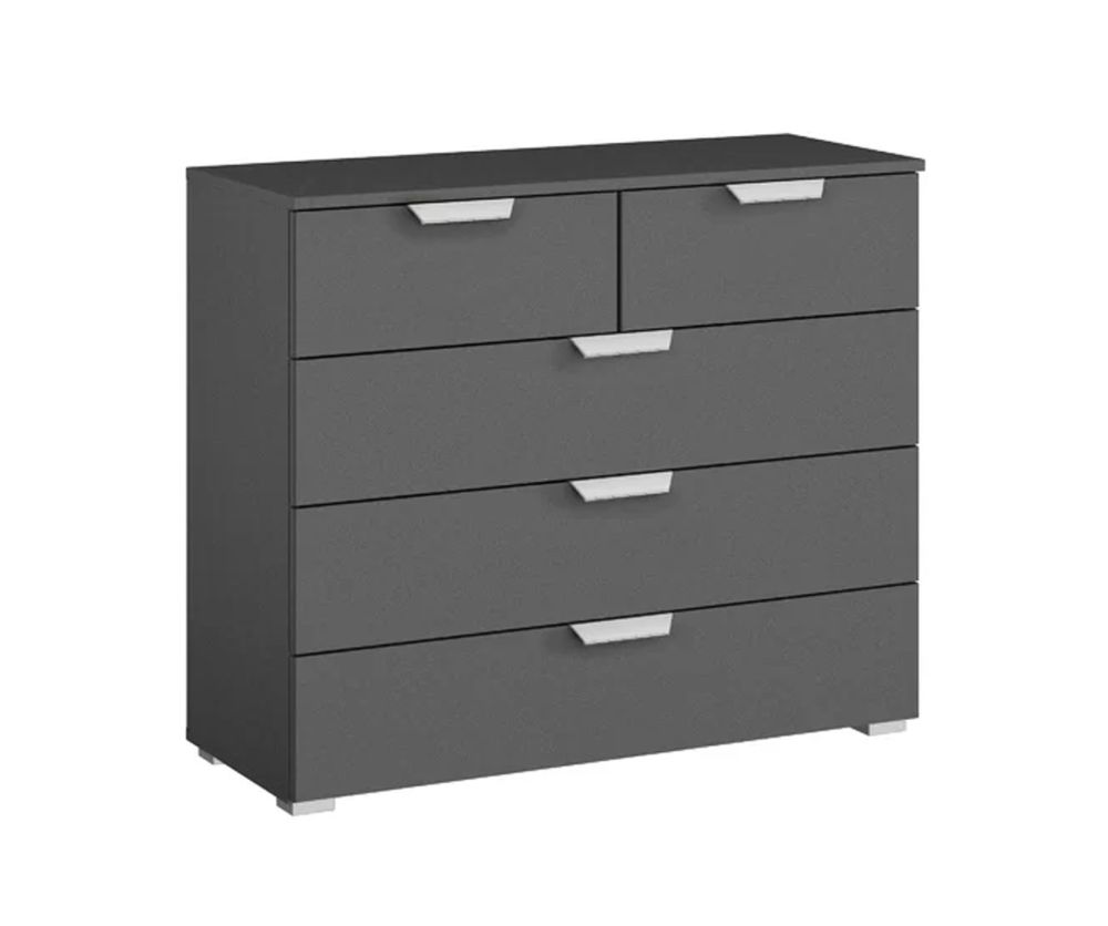 Rauch Aditio 5 Drawer Chest with Metallic Grey Front