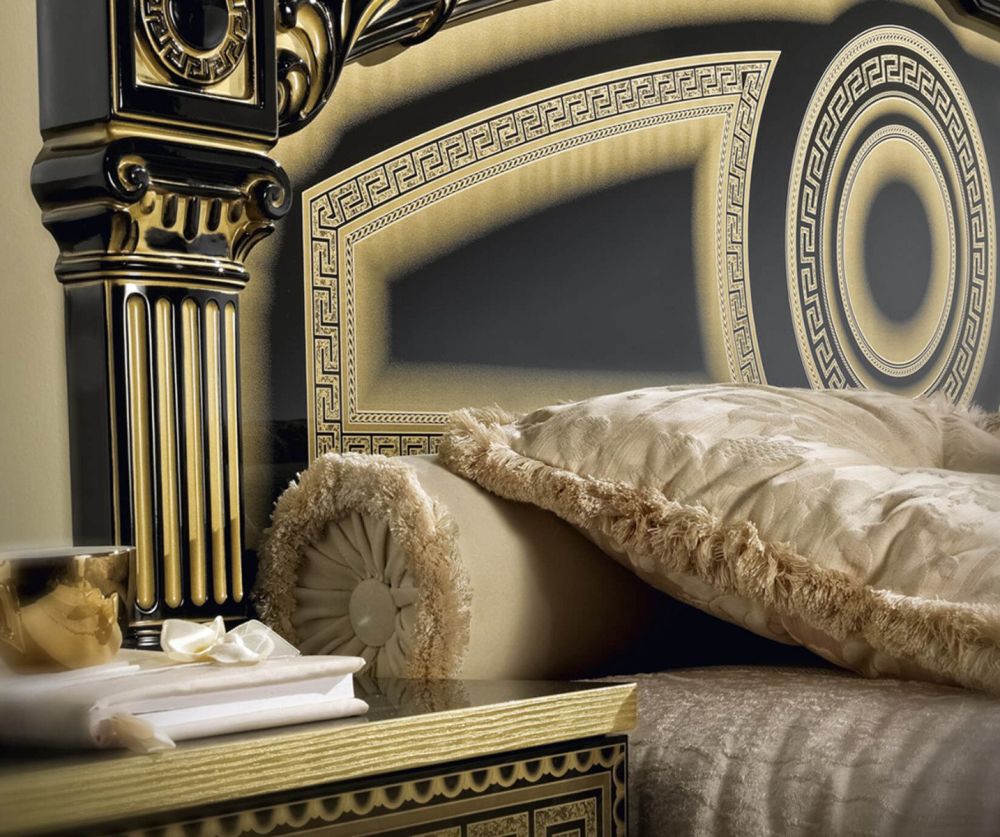 Camel Group Aida Black and Gold Bed Frame