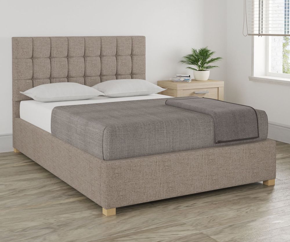 Aspire Aldgate Yorkshire Knit Mineral Fabric Ottoman Bed