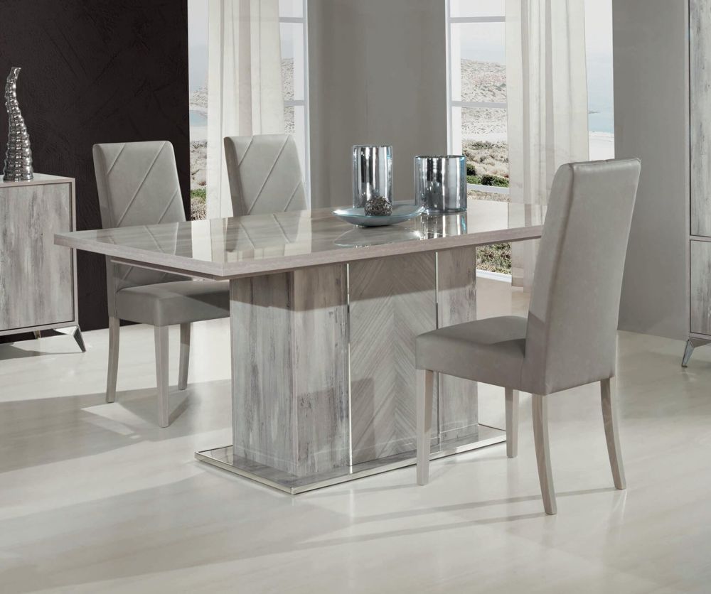 H2O Design Alexa Light Grey Italian Extending Dining Table Only