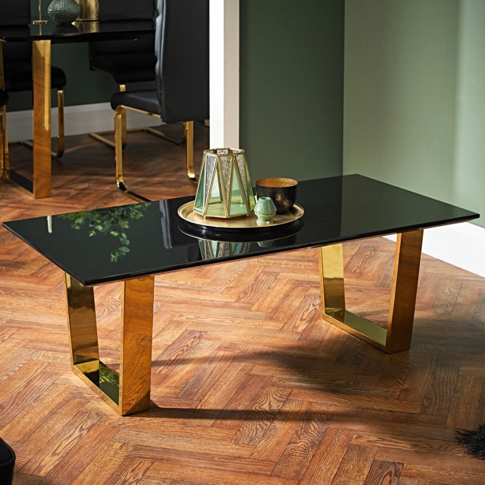 LPD Anitbes Black and Gold Coffee Table