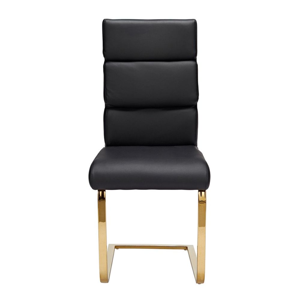 LPD Anitbes Black and Gold Dining Chair in Pair
