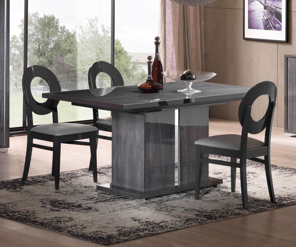SM Italia Armony Rectangular Extension Dining Table with 6 Oval Dining Chair